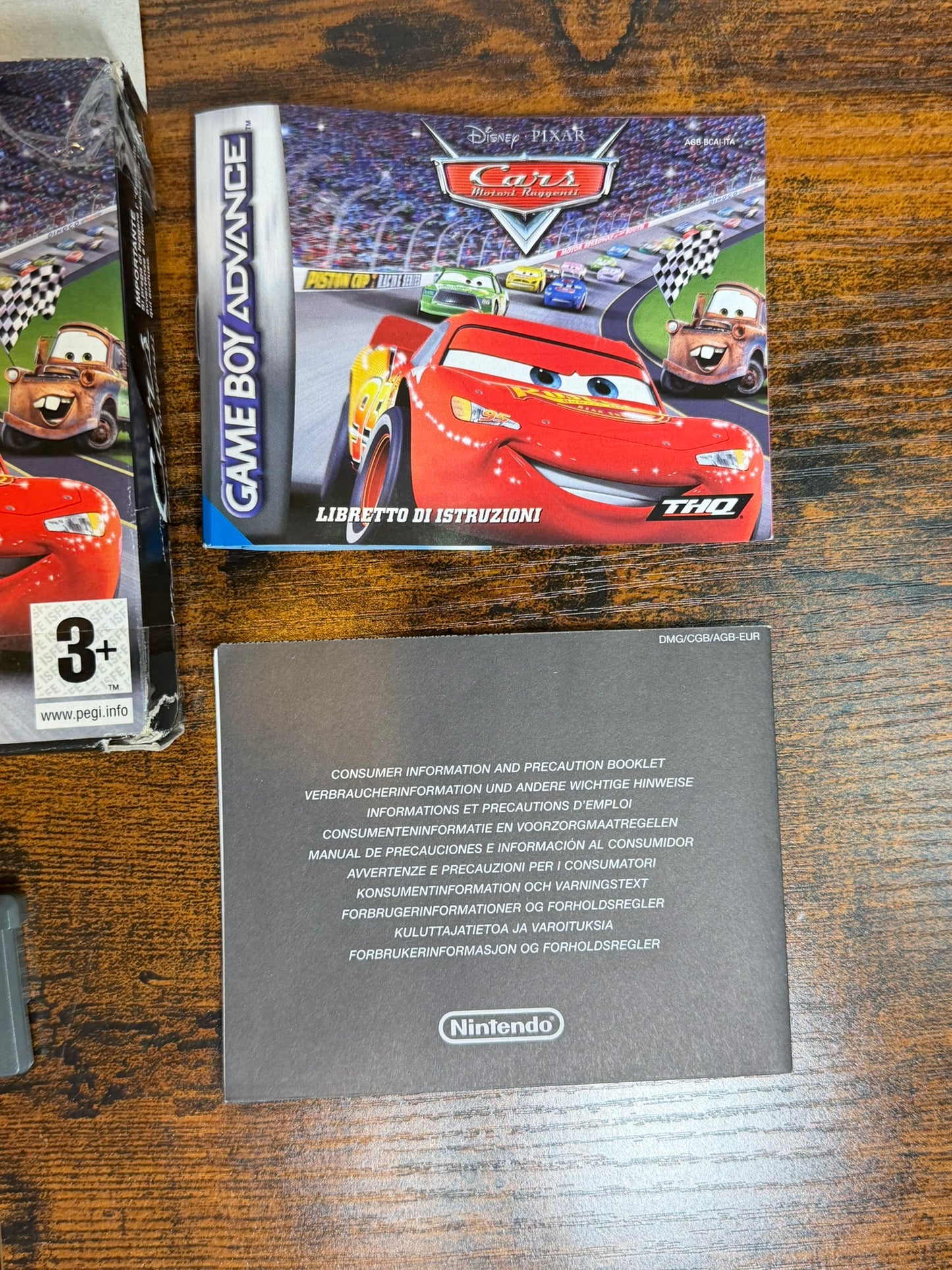 NINTENDO GBA DISNEY PIXAR CARS MOTORI RUGGENTI PAL ITA