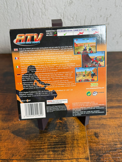 ATV Thunder Ridge Riders Quad game 4 ruote Game Boy Advance