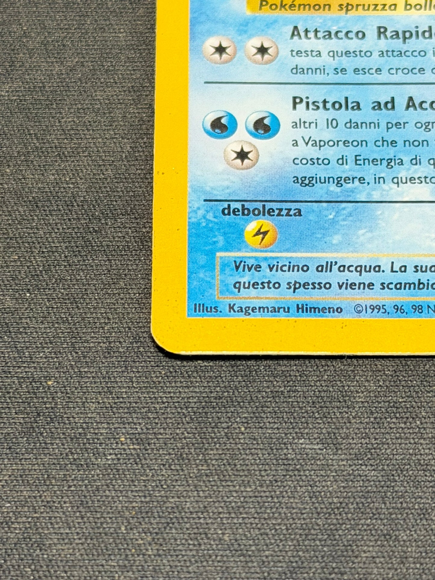 Pokemon Vaporeon 12/64 Rara Holo Jungle Ita poor