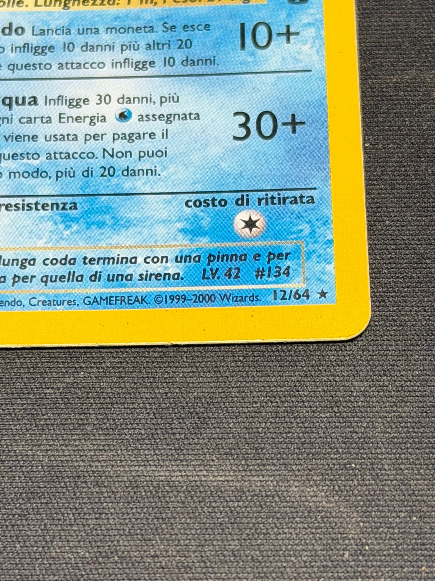 Pokemon Vaporeon 12/64 Rara Holo Jungle Ita poor