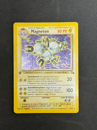 MAGNETON, Pokemon card Set Fossil Holo Prima Edizione 11/62 ITA LP