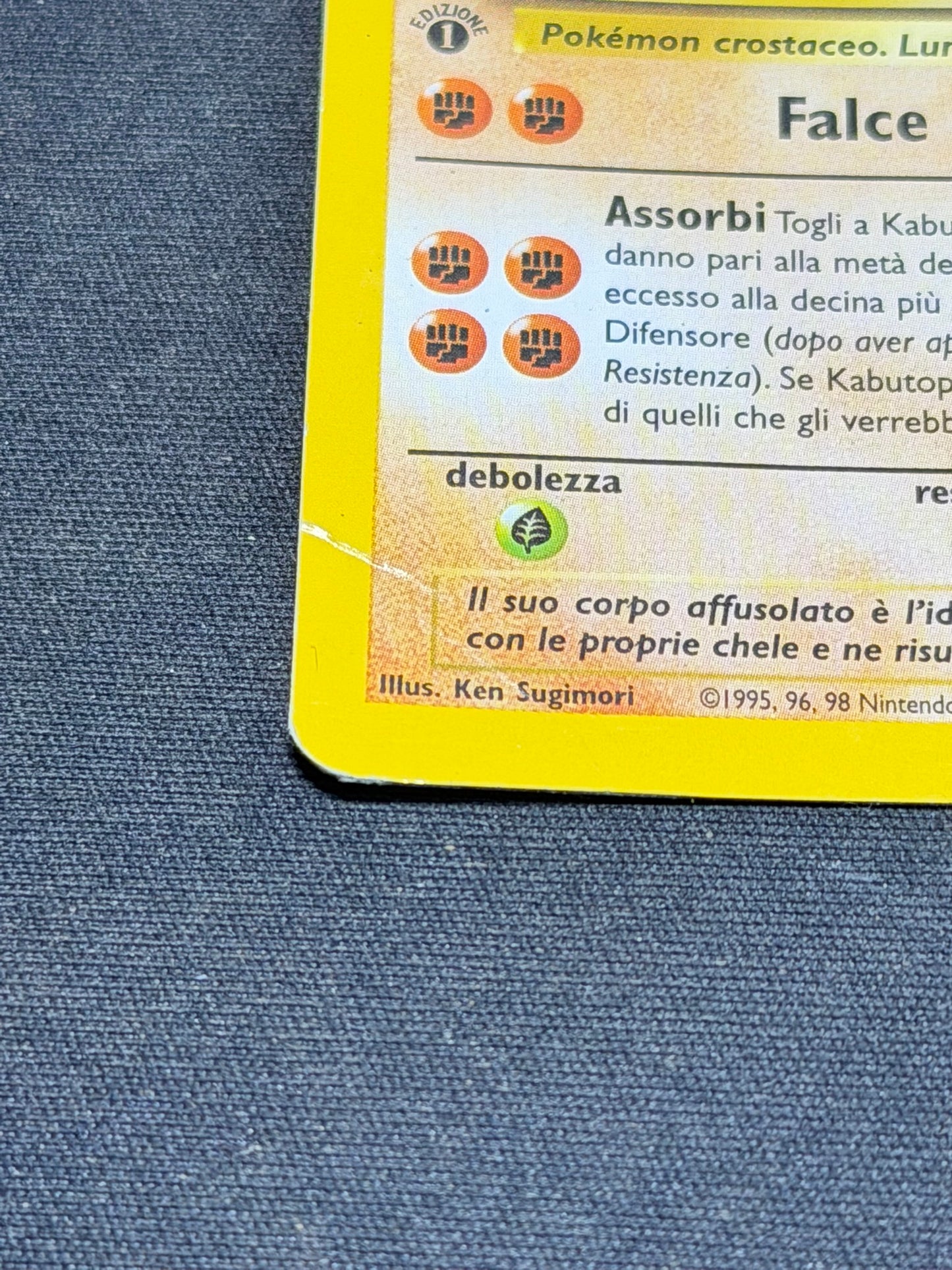 Pokemon Kabutops Holo 9/62 1 Ed - Fossil Prima Edizione - Ita Poor
