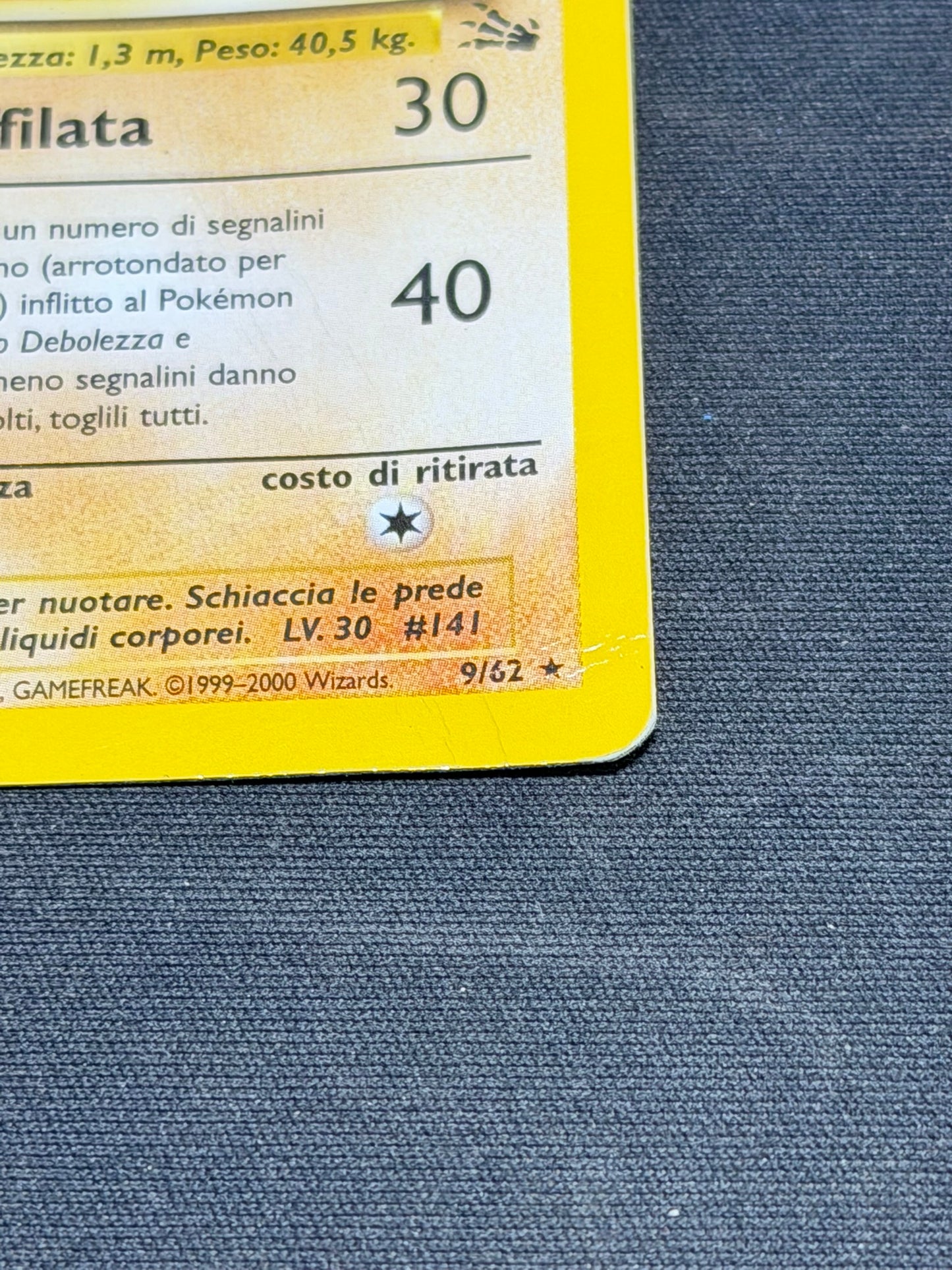 Pokemon Kabutops Holo 9/62 1 Ed - Fossil Prima Edizione - Ita Poor