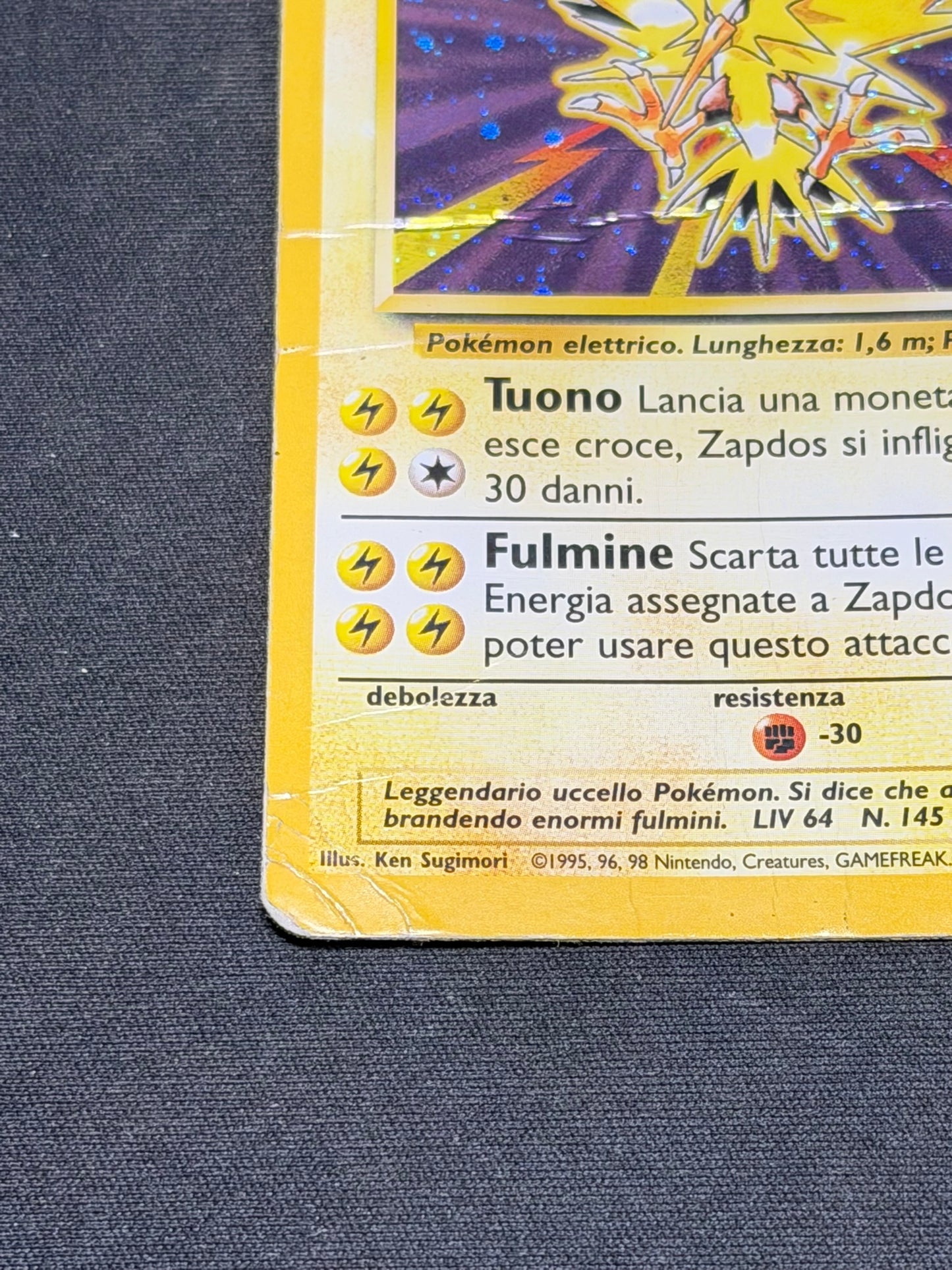 Zapdos 16/102 Carte Pokemon Holo Prima Edizione Ita poor