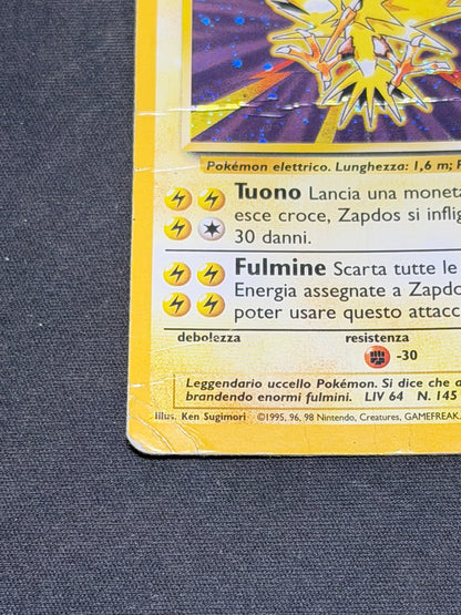 Zapdos 16/102 Carte Pokemon Holo Prima Edizione Ita poor