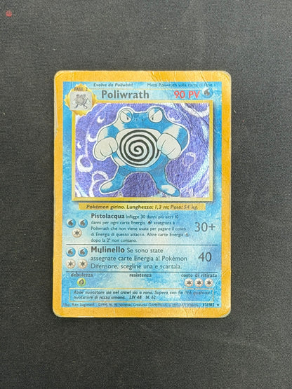 Poliwrath 13/102 Set Base Rara Holo ITA poor