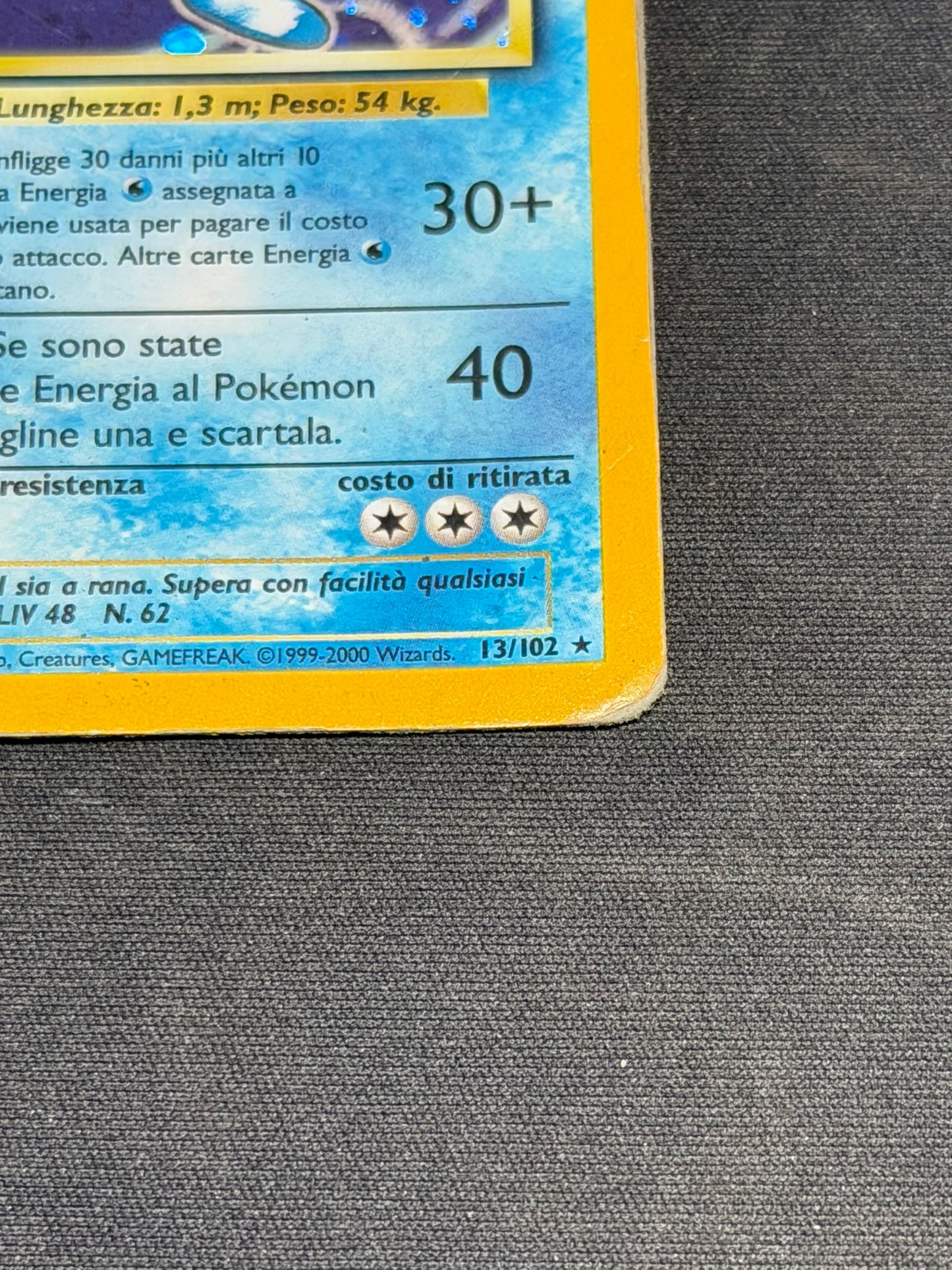 Poliwrath 13/102 Set Base Rara Holo ITA poor