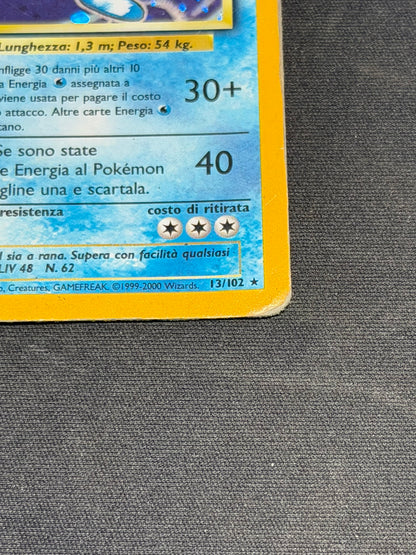 Poliwrath 13/102 Set Base Rara Holo ITA poor