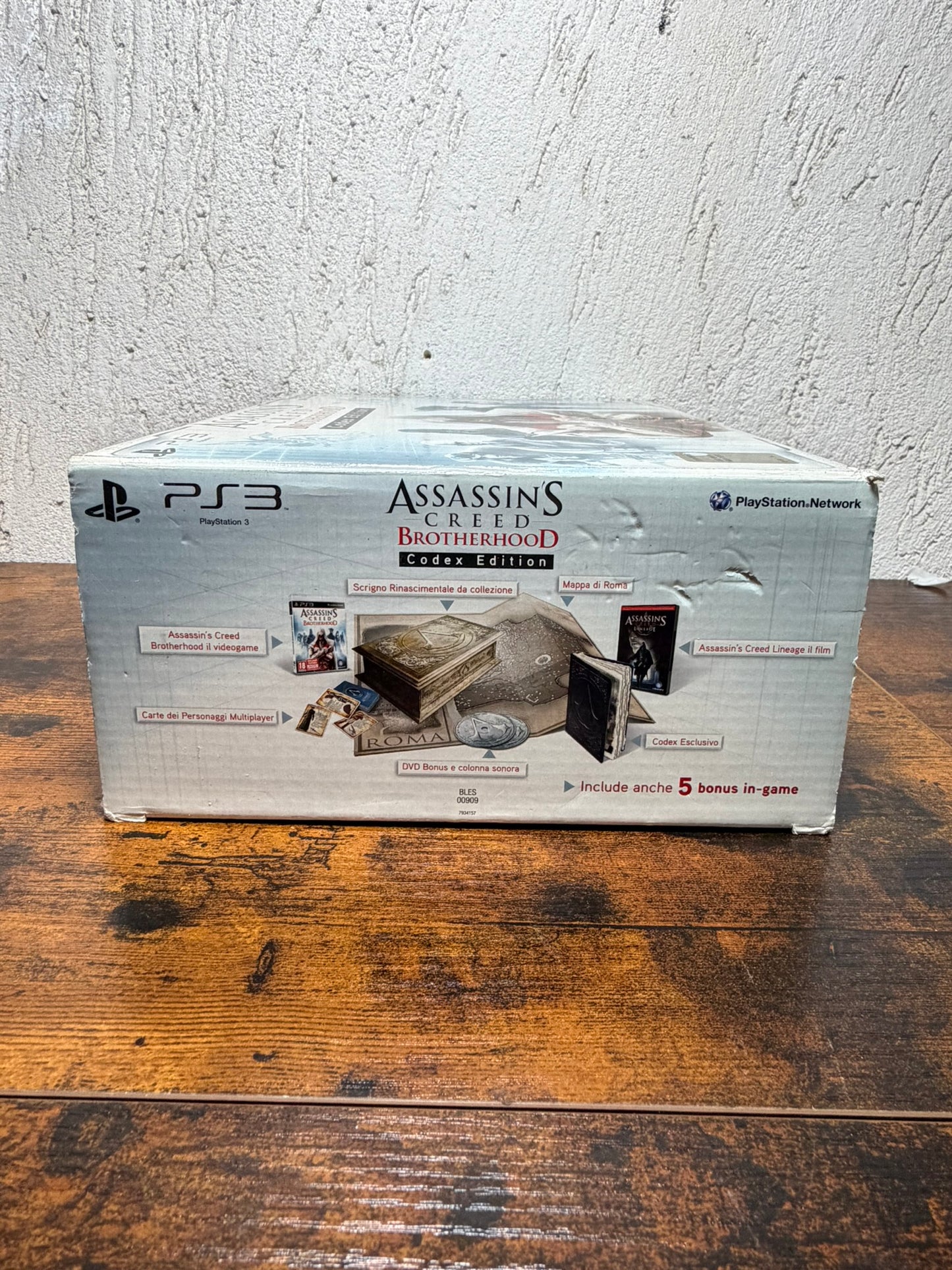 Assassin's Creed Brotherhood Codex Edition PS3 COMPLETA Carte Ottime Condizioni
