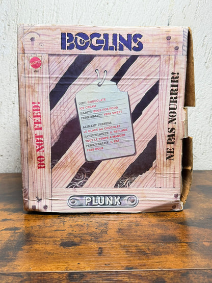 Boglins PLUNK pupazzo di gomma in scatola Mattel 1987 in scatola con segni
