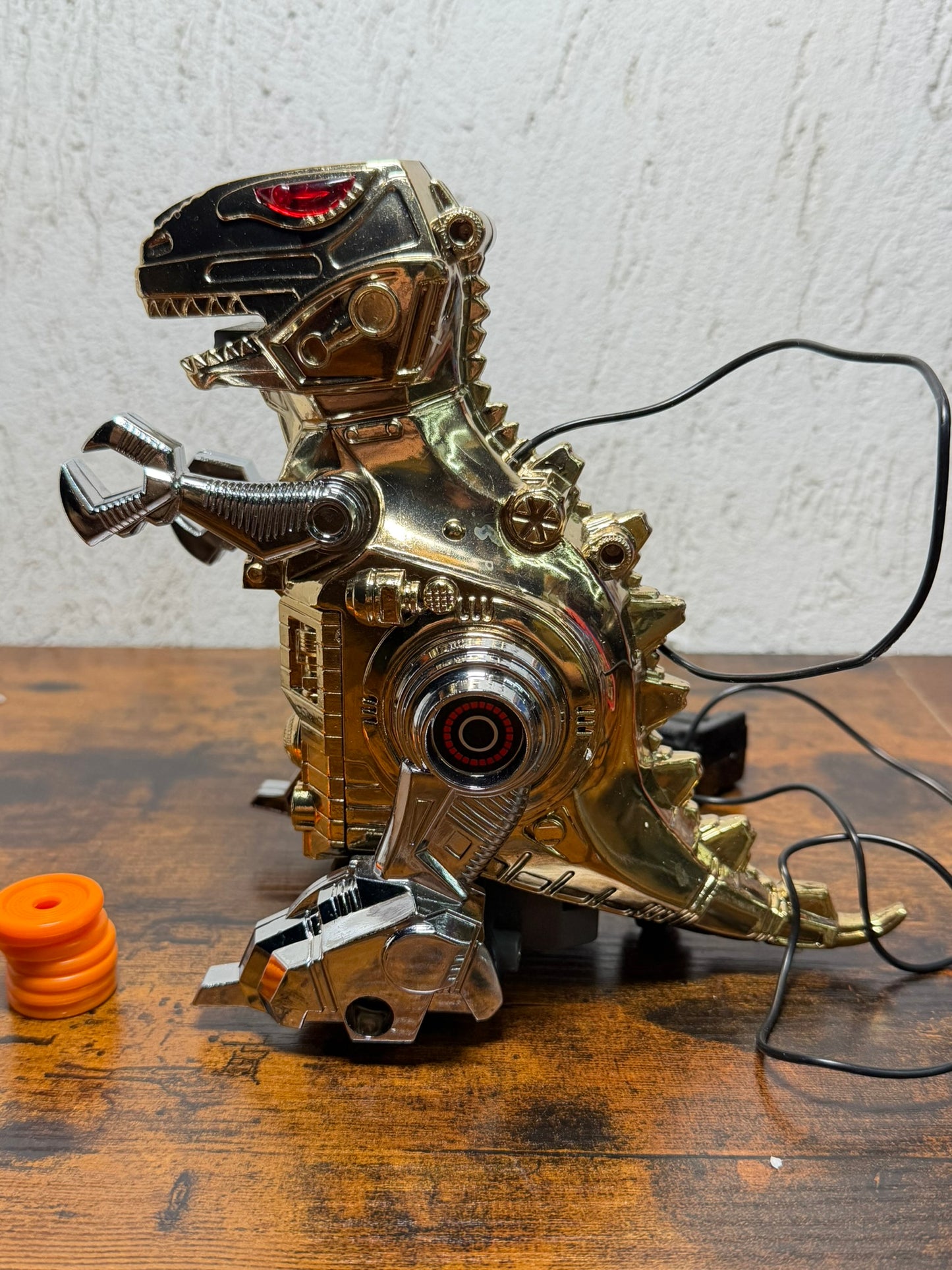 Dinosauro spaziale B/O anni 80 a batteria 7" JP-887 in scatola non funzionante