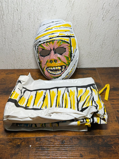 RARO 1979 Collegeville Spooky Spooks "Mummy" #1299 Scatola Maschera Costume