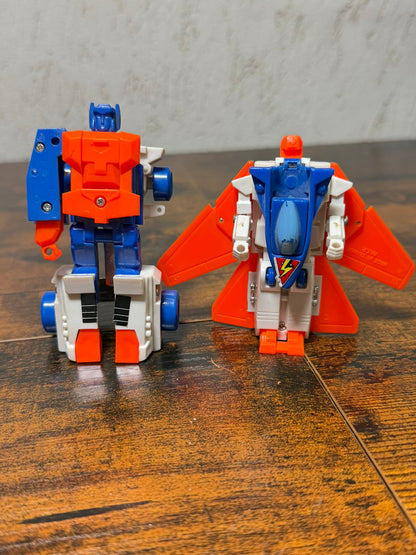 VINTAGE ANNI 80 TRASFORMABILE ATLAS BOT JETBOT e autobot made taiwan incompleti
