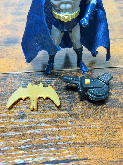 Vintage 1990 Kenner Wall Scaler Batman Action Figure Blue Costume Arma senza fil