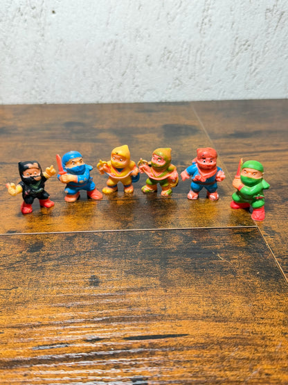 lotto 6 Figurines vintage Ninja Soma Ceppiratti 1986