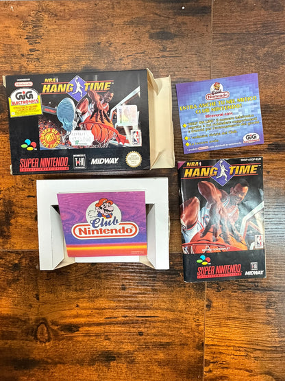NBA HANG TIME GAMES PAL EU SNES SUPER NINTENDO solo box