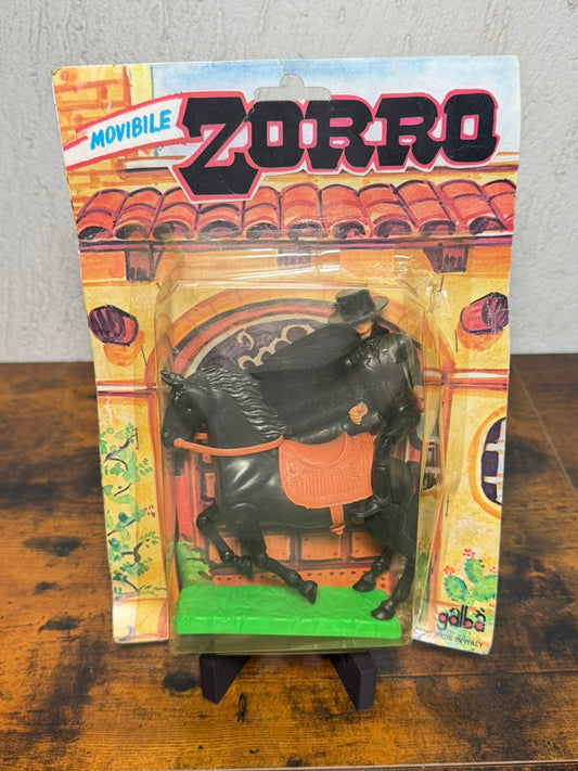 Action figure Zorro a cavallo Galba made in italy anni '80
