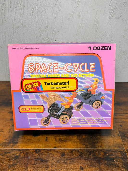 box 12pz Vintage 1983 Hong Kong Space-Cycle turbo motorcycle racer knockoff