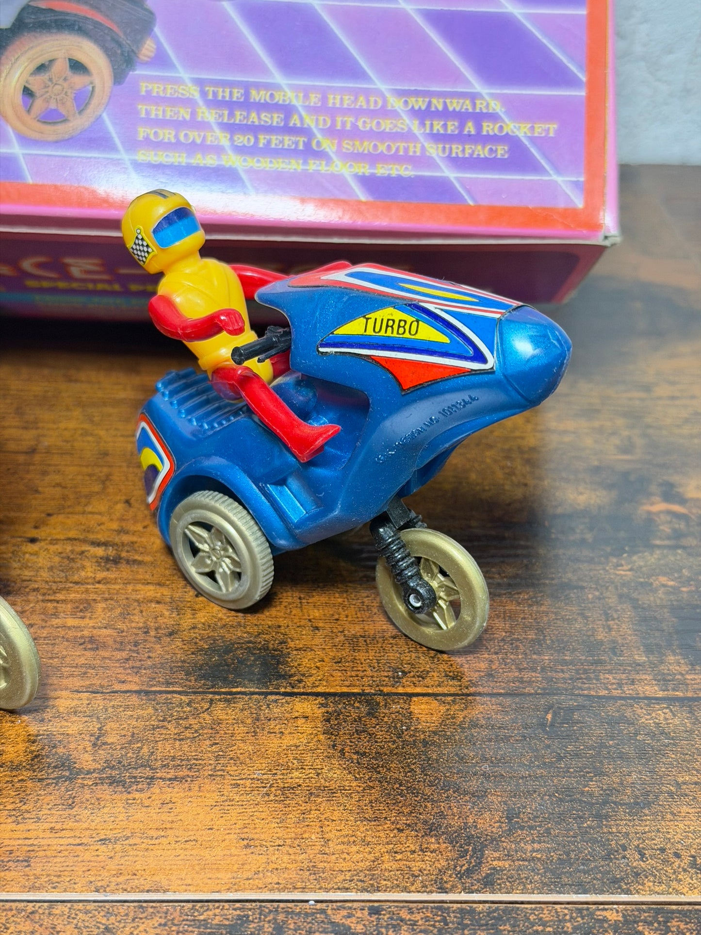 box 12pz Vintage 1983 Hong Kong Space-Cycle turbo motorcycle racer knockoff