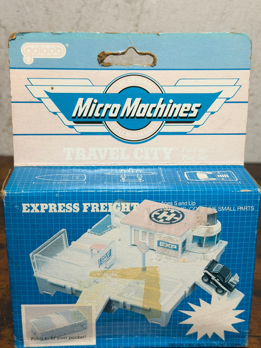 Galoob Micro Machines Travel City Express Freight Playset #6410 1988 Vintage