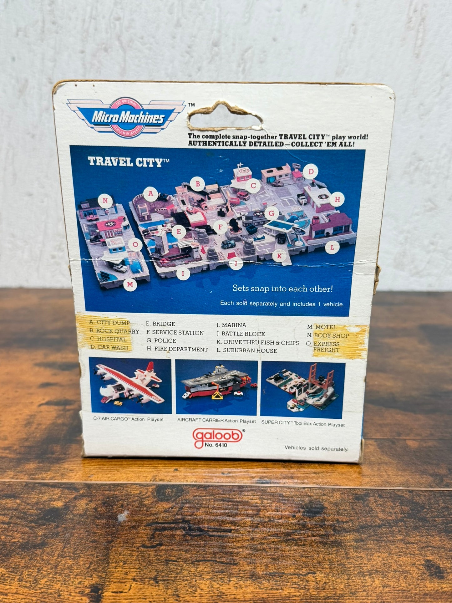 Galoob Micro Machines Travel City Express Freight Playset #6410 1988 Vintage