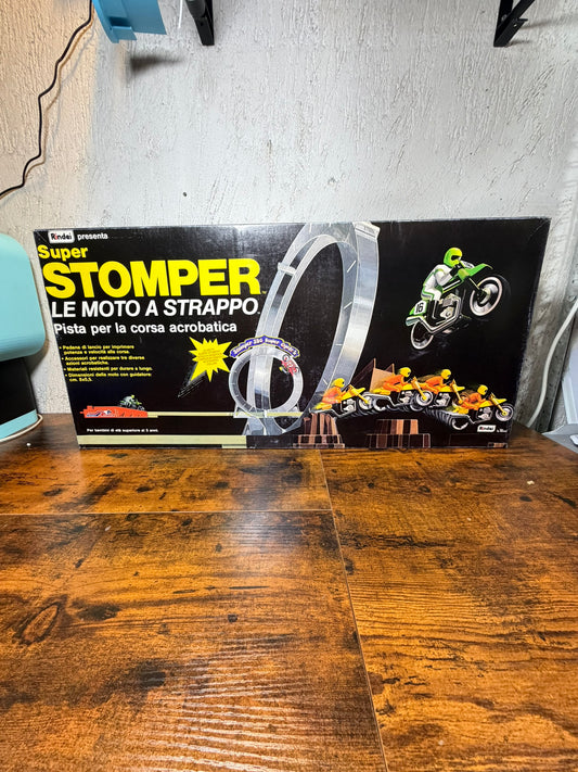 Polistil Pista Super STOMPER Le Moto a Strappo Boxed Anni '80