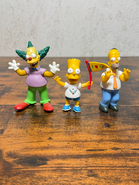 Lotto 3 personaggi Simpson Bart - Homer - Krusty