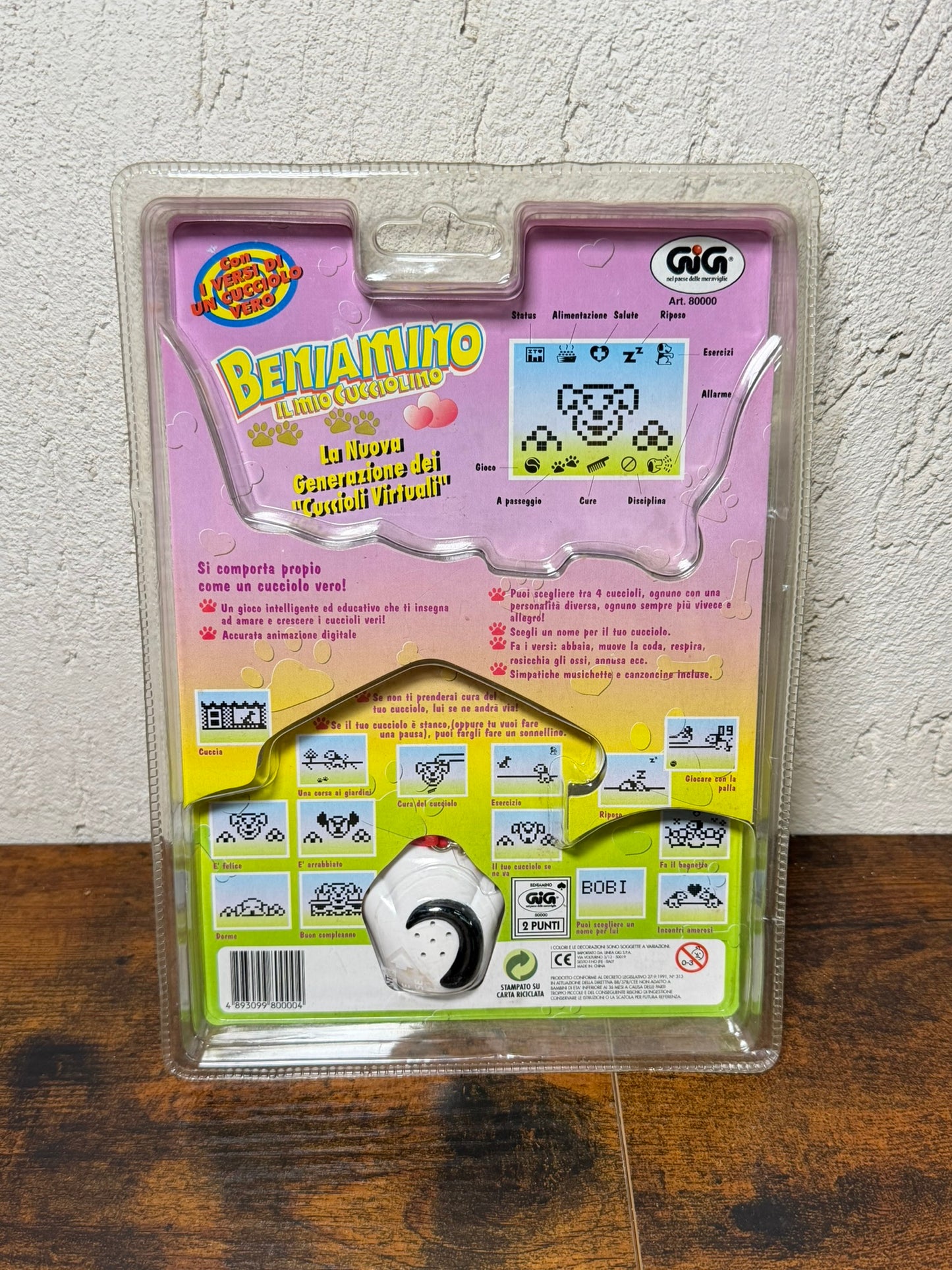 Pocket Puppy Beniamino Interactive Virtual Pet Toy Key ita vers