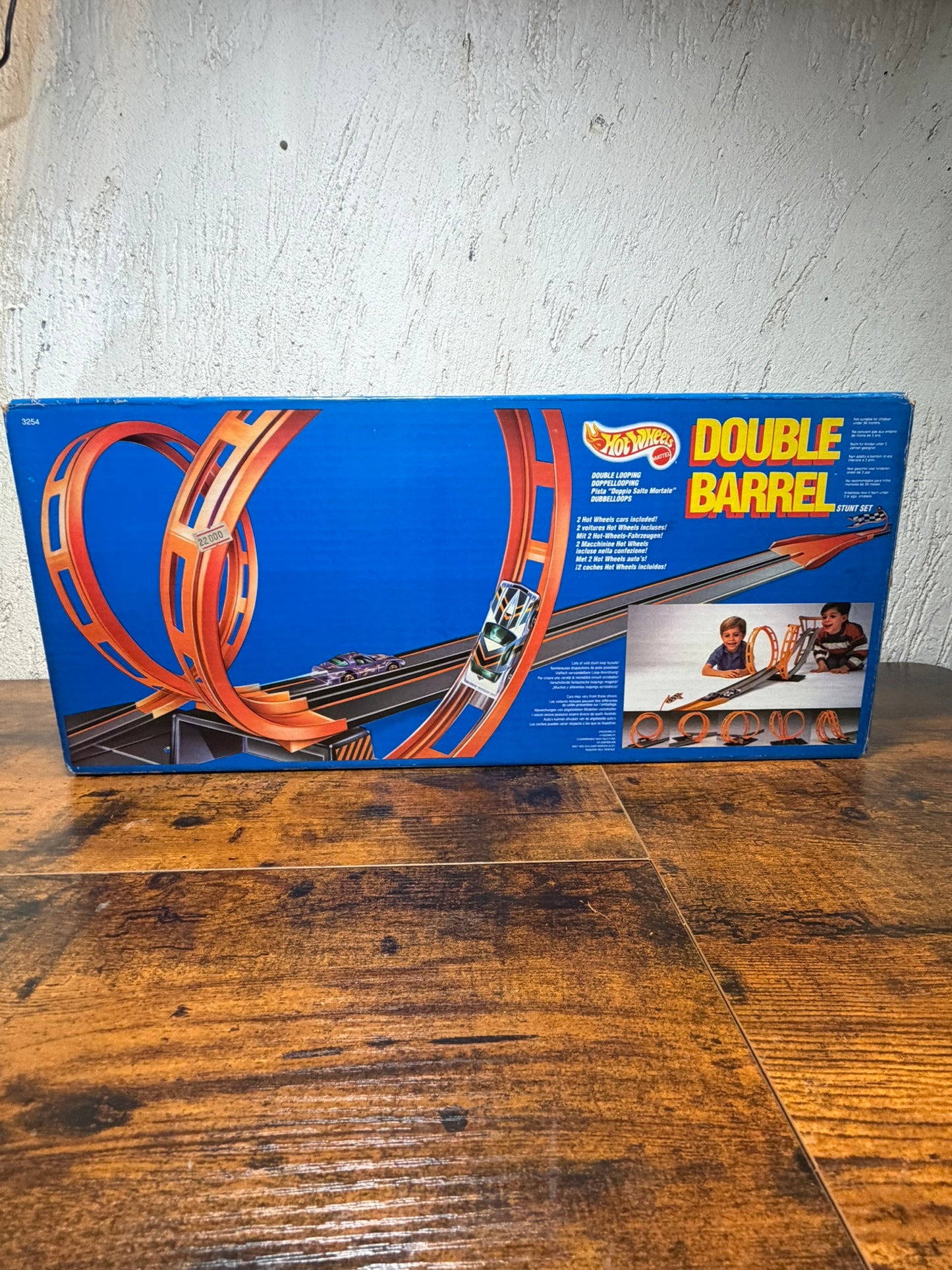 Set acrobazie doppia canna Mattel Hot Wheels 1988 vintage in scatola incompleto