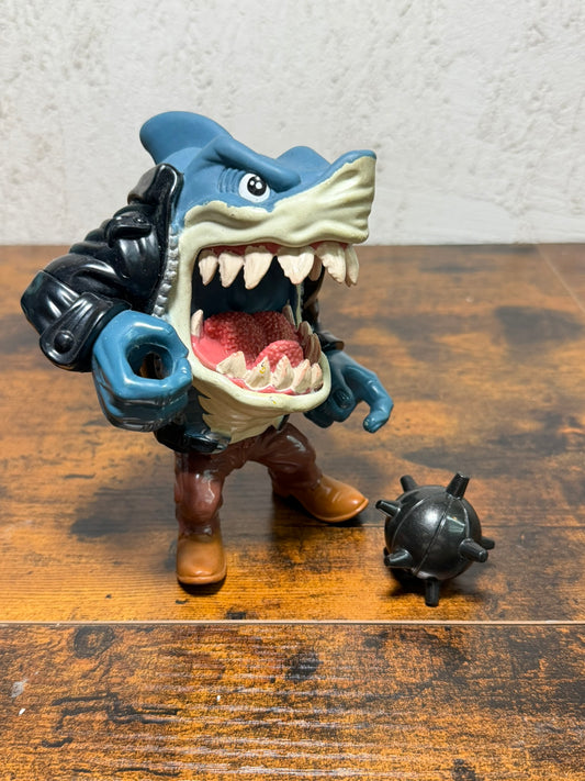 Street Sharks Pool Shark Ripster Mattel 1995 Vintage Giacca Pelle Raro
